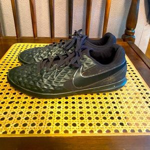 Black Nike Tiempo shoes